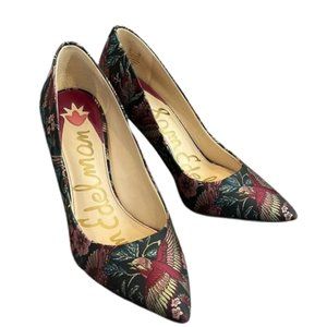 Sam Edelman Hazel Jacquard Tropical Bird Print Stiletto Pumps - 8